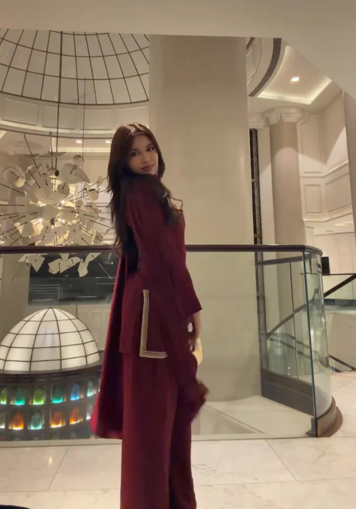 Nitya Premium Maroon Georgette Suit