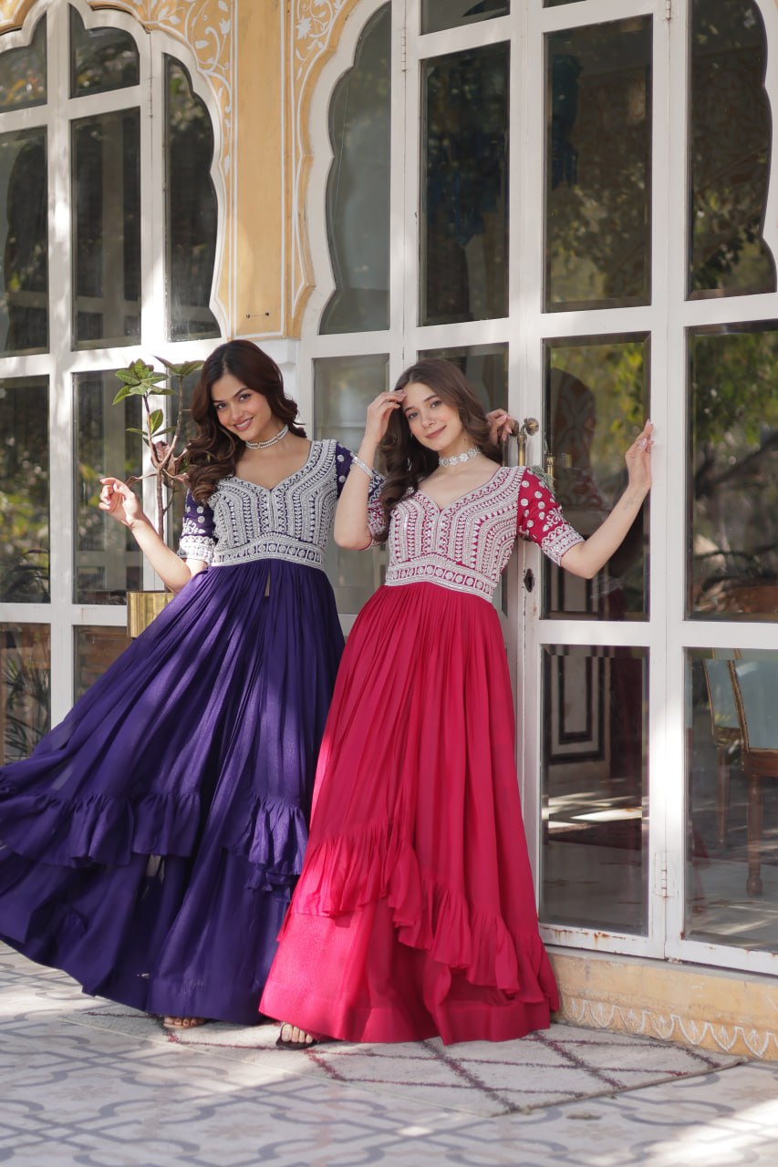 Avira Lehenga With Readymade Slit Cut Long Kurti Set