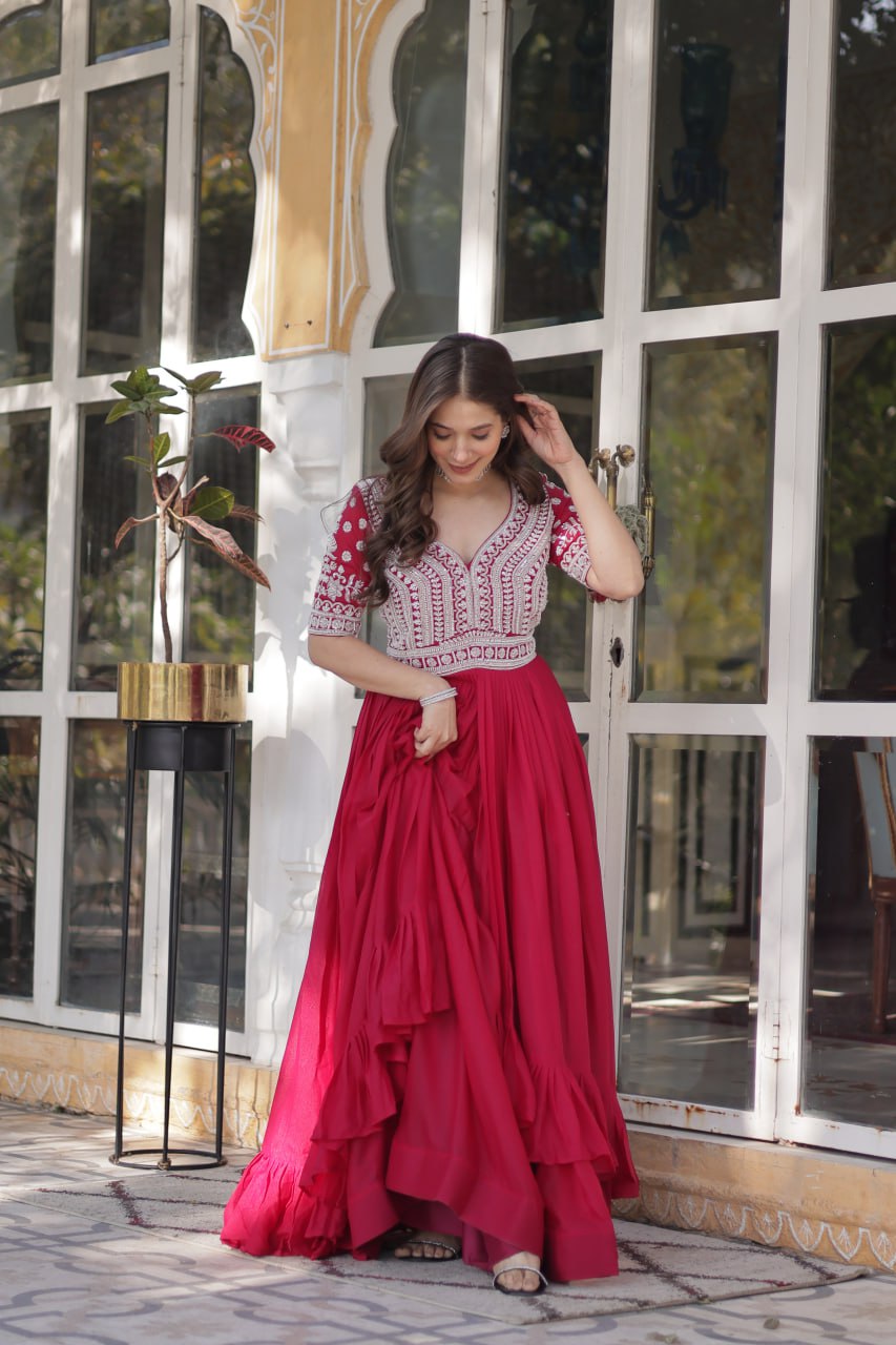 Avira Lehenga With Readymade Slit Cut Long Kurti Set