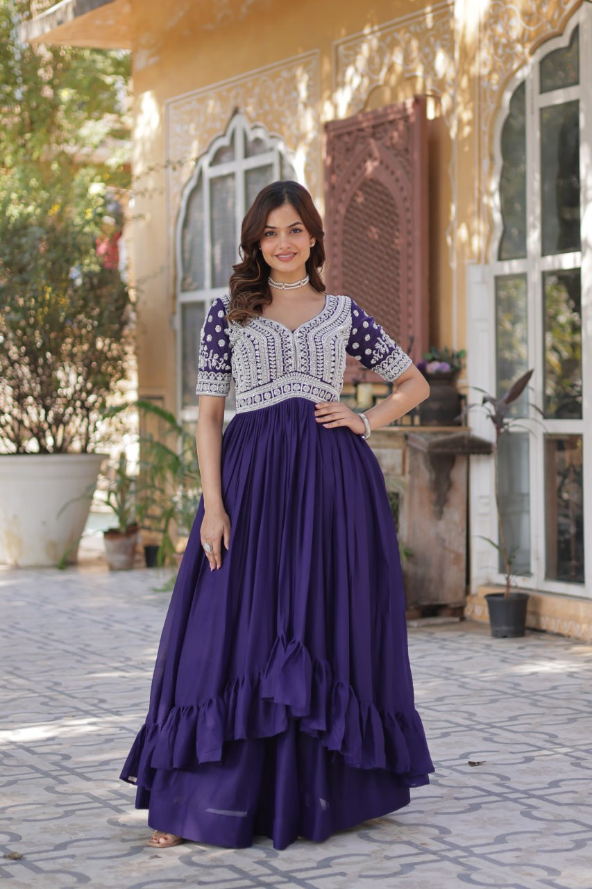 Avira Lehenga With Readymade Slit Cut Long Kurti Set