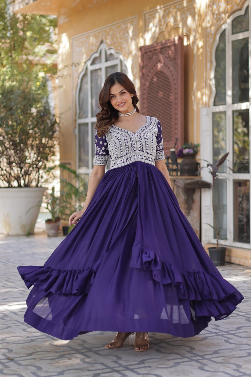 Avira Lehenga With Readymade Slit Cut Long Kurti Set