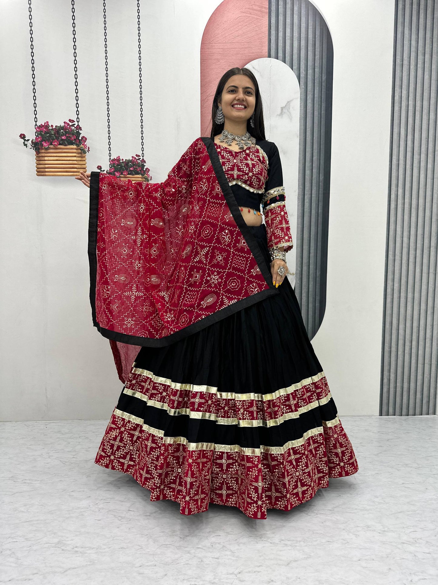Vanya Black Beauty Navratri Lehenga Set