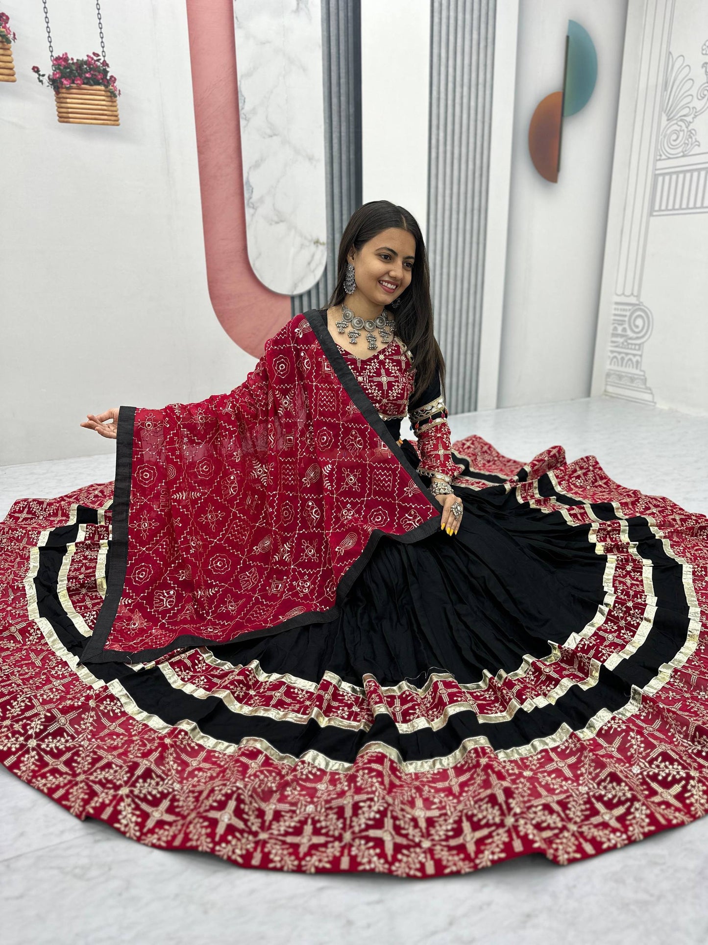 Vanya Black Beauty Navratri Lehenga Set