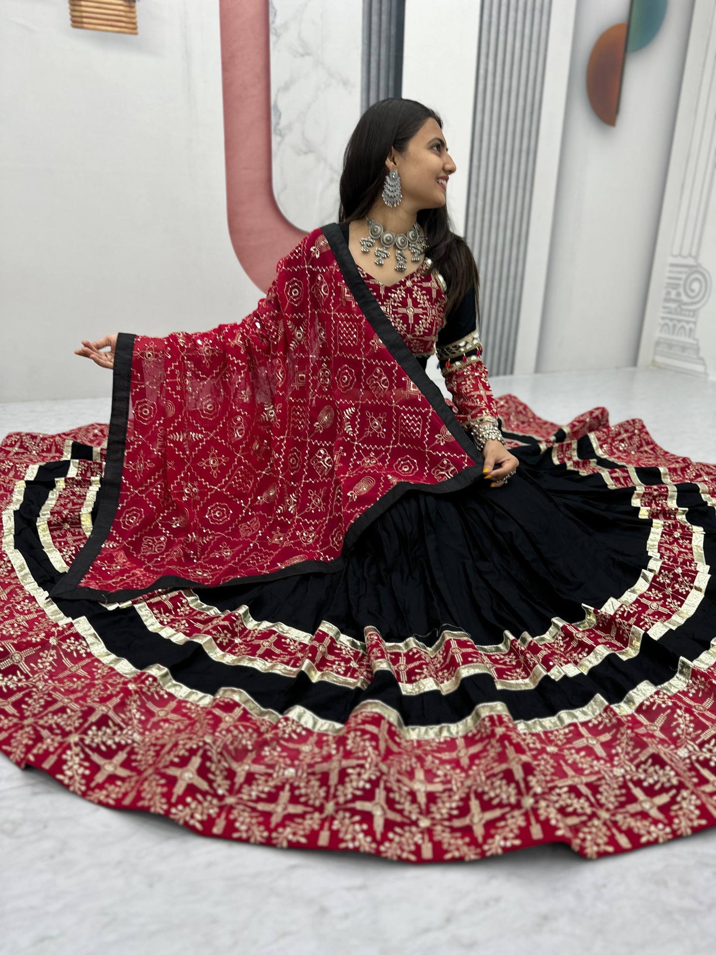 Vanya Black Beauty Navratri Lehenga Set
