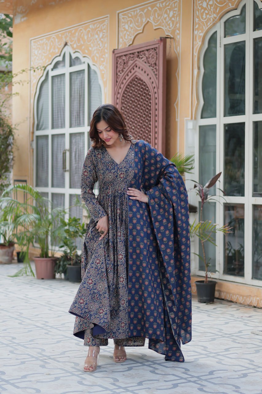 Advika Ivory Pure Cotton Suit Set