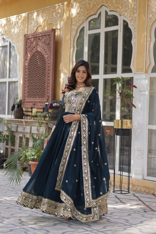 Floraya Traditional Faux Blooming Gown