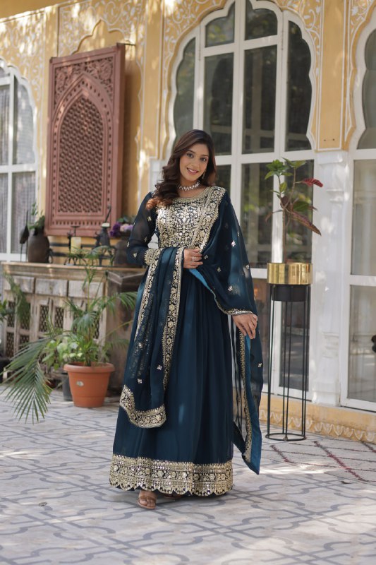 Floraya Traditional Faux Blooming Gown