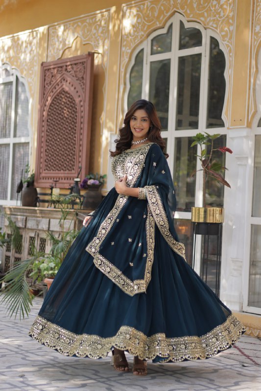 Floraya Traditional Faux Blooming Gown