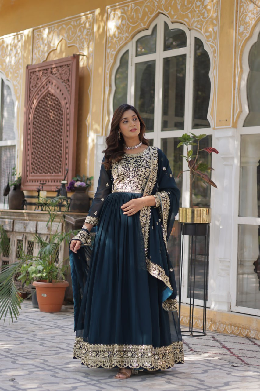 Floraya Traditional Faux Blooming Gown