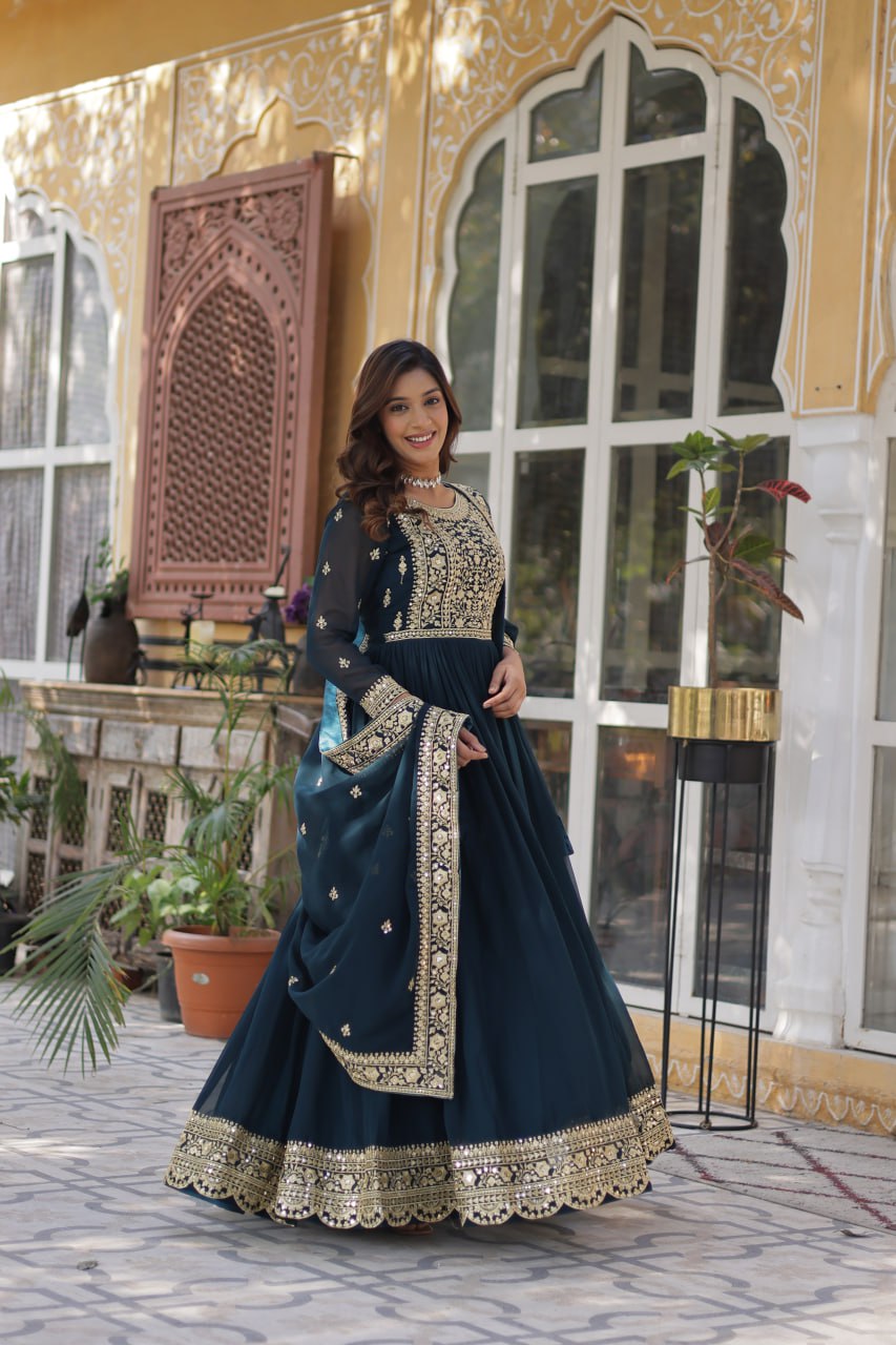 Floraya Traditional Faux Blooming Gown