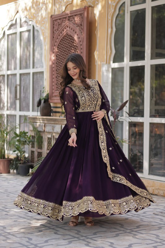 Floraya Traditional Faux Blooming Gown