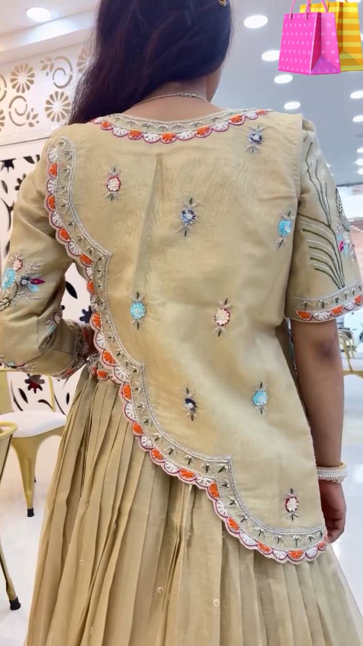 Golden Bloom Pure Gold Crush Lehenga Set