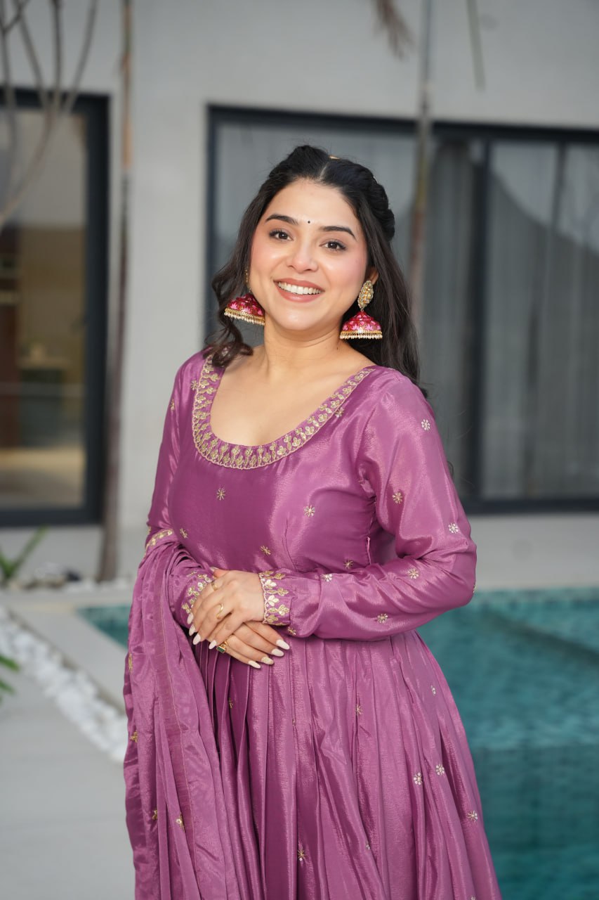 Elowen royal Heavy Embroidery Readmade Gown