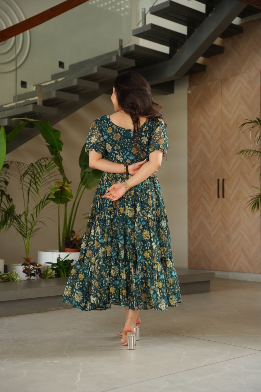 Vaidehi Botanic Breeze pretty printed Gown