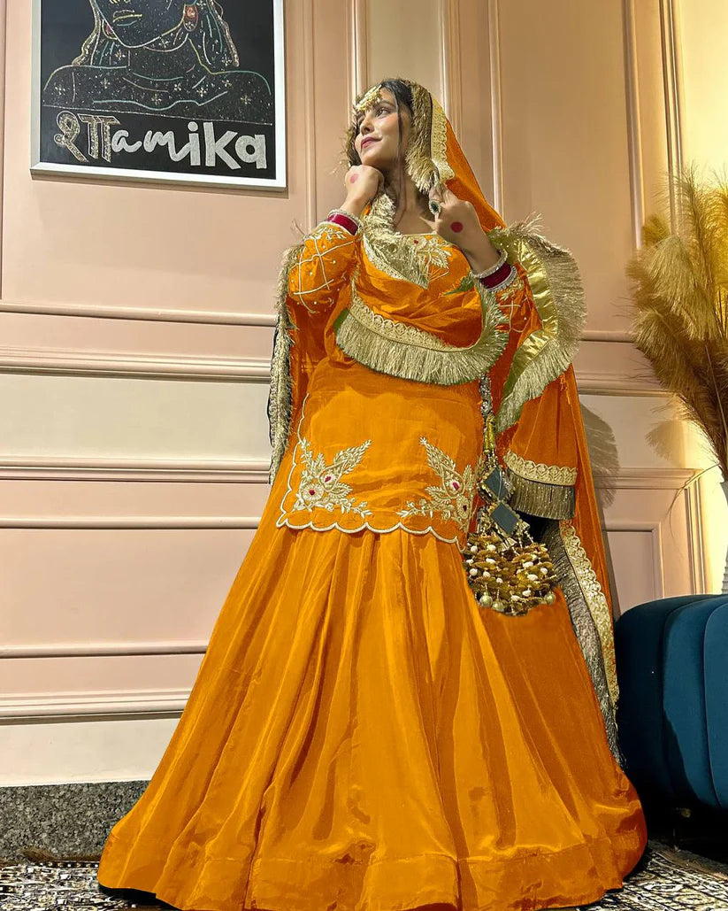 Luxury in Queens Embroidered Set with Dupatta