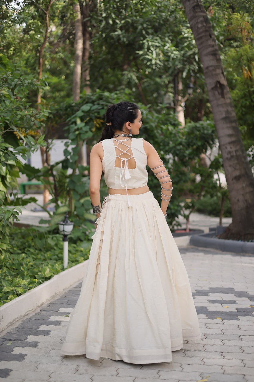 Navira in Ivory Navratri Glow White Lehenga Choli