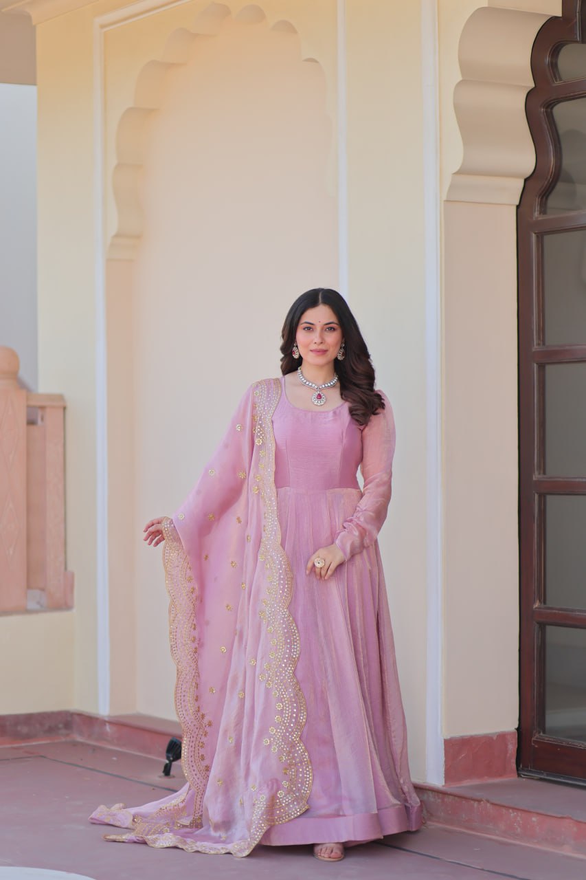 Jassica Royal Radiance Fendy Chiffon Gown