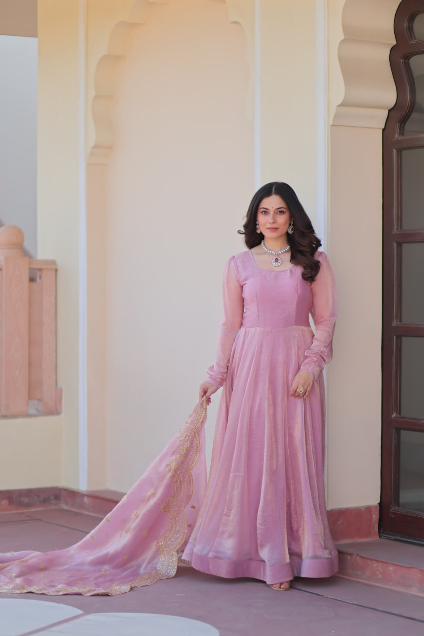 Jassica Royal Radiance Fendy Chiffon Gown