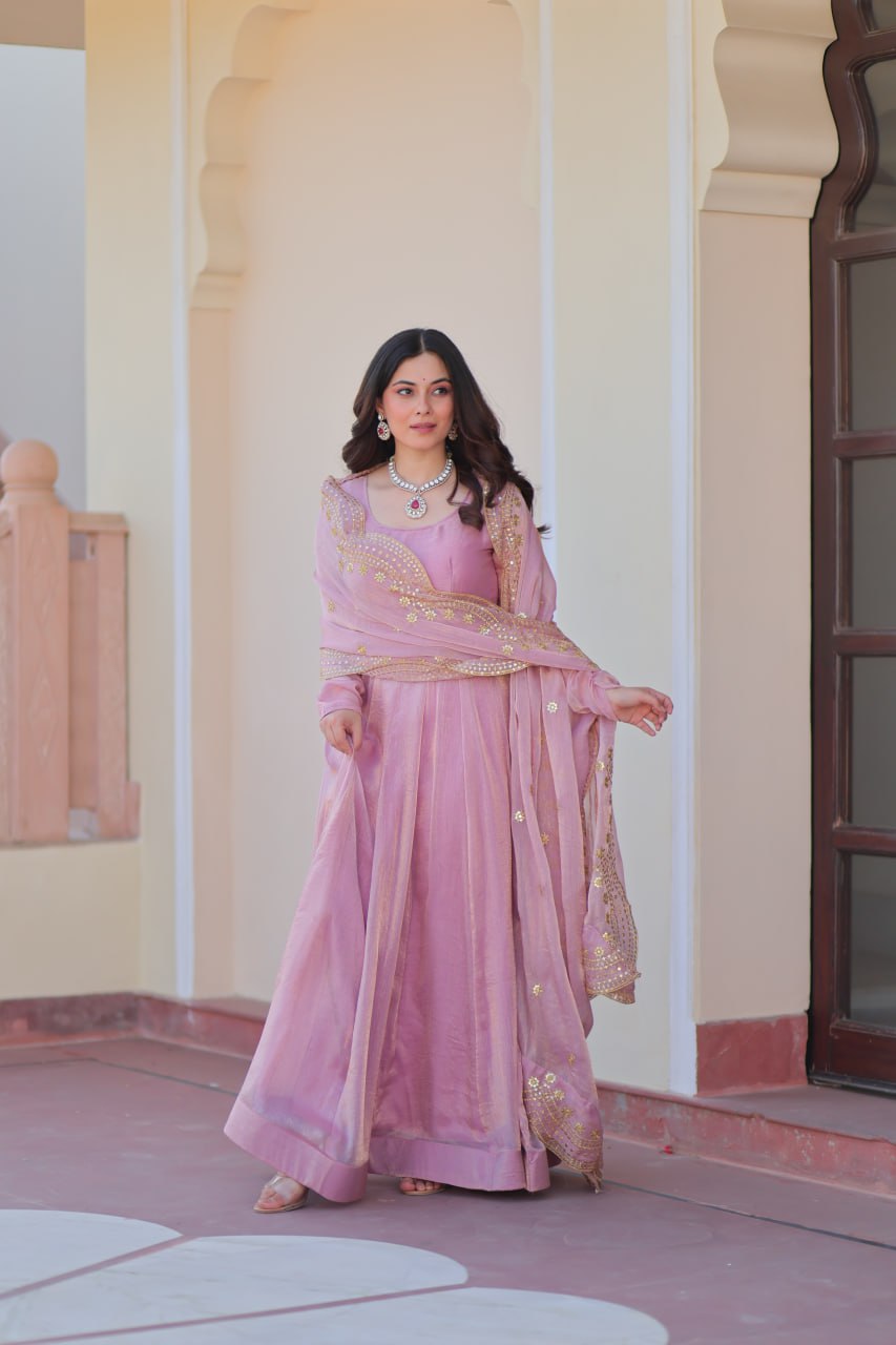 Jassica Royal Radiance Fendy Chiffon Gown