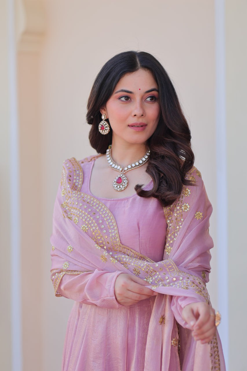 Jassica Royal Radiance Fendy Chiffon Gown