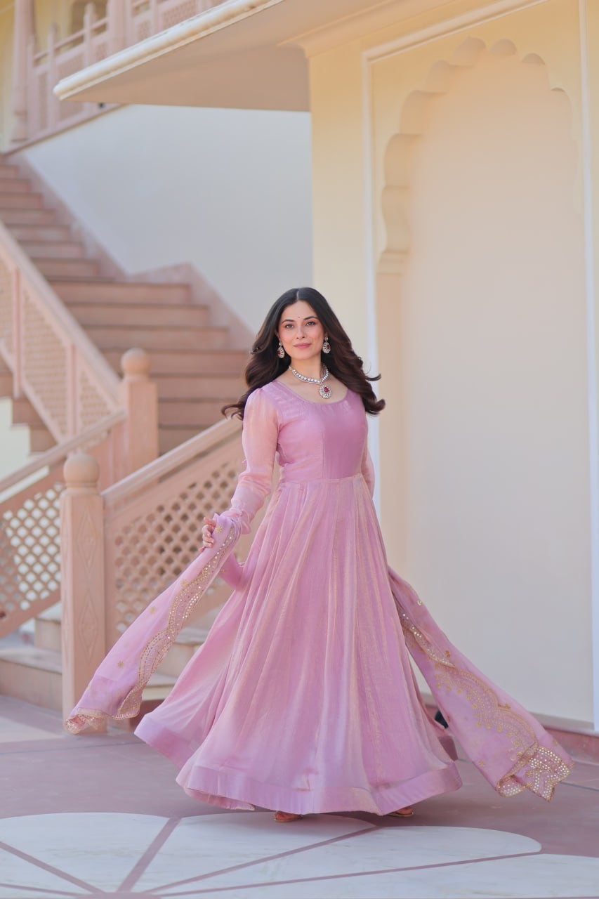 Jassica Royal Radiance Fendy Chiffon Gown