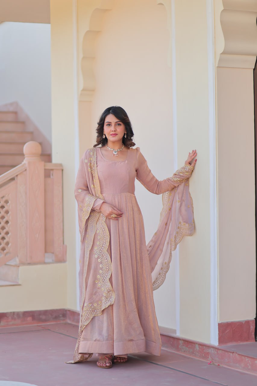 Jassica Royal Radiance Fendy Chiffon Gown