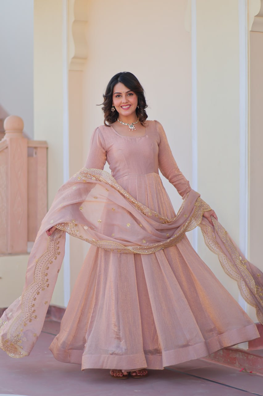 Jassica Royal Radiance Fendy Chiffon Gown