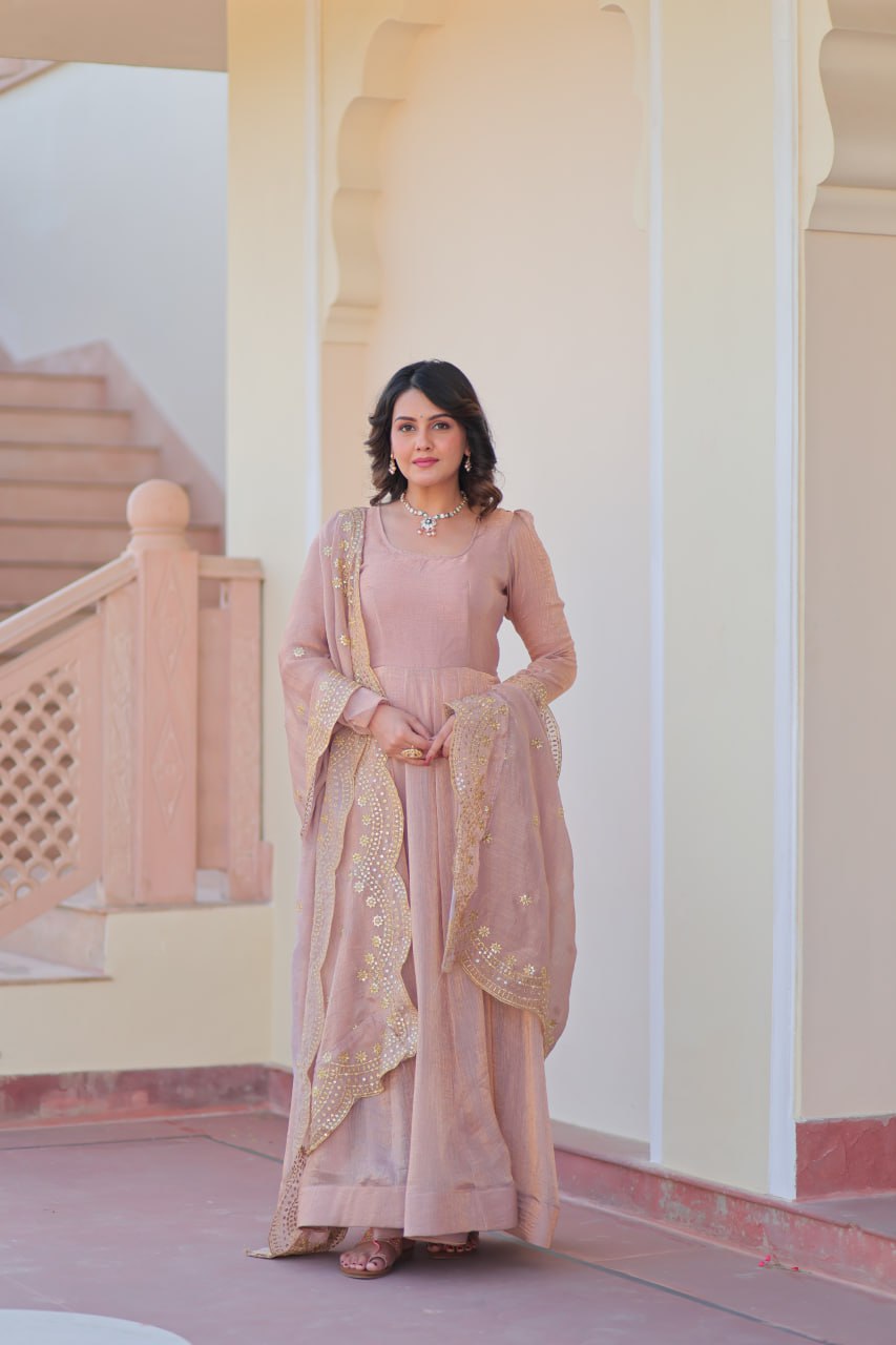 Jassica Royal Radiance Fendy Chiffon Gown