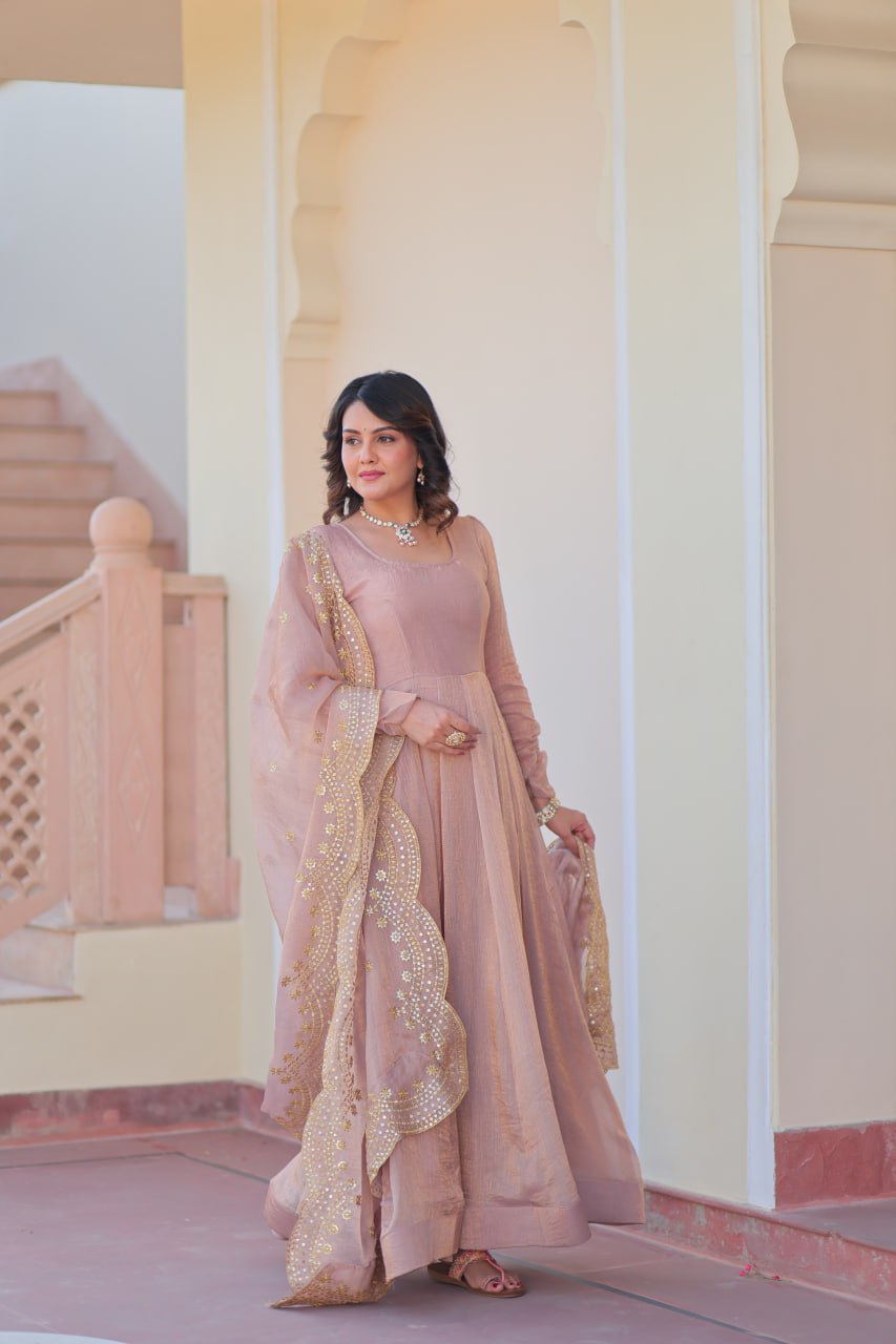 Jassica Royal Radiance Fendy Chiffon Gown