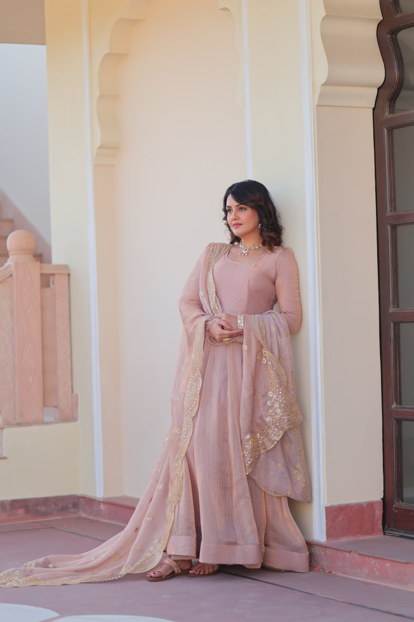 Jassica Royal Radiance Fendy Chiffon Gown