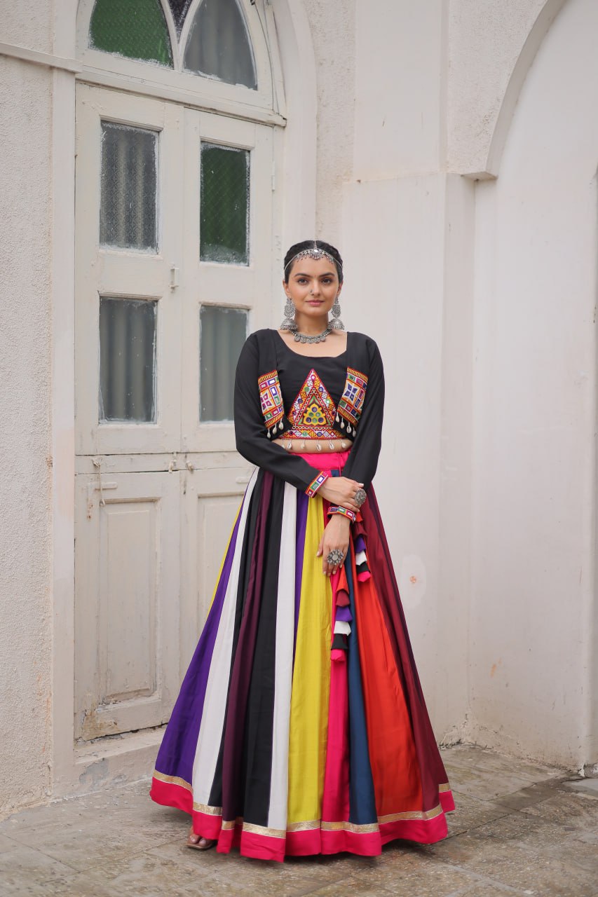 Rainbow Royalty Multicolor Navratri Lehenga Set