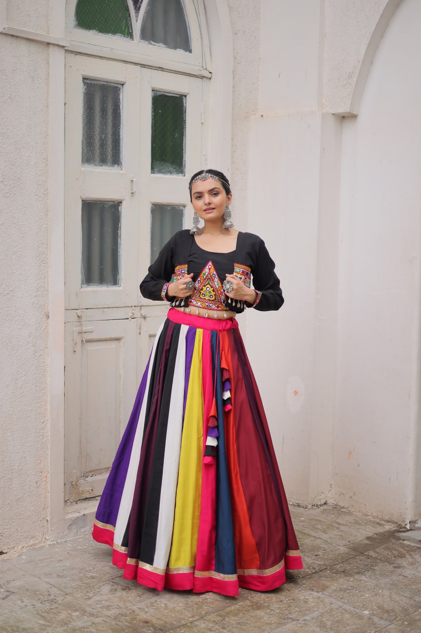 Rainbow Royalty Multicolor Navratri Lehenga Set