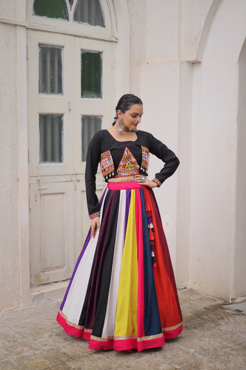 Rainbow Royalty Multicolor Navratri Lehenga Set