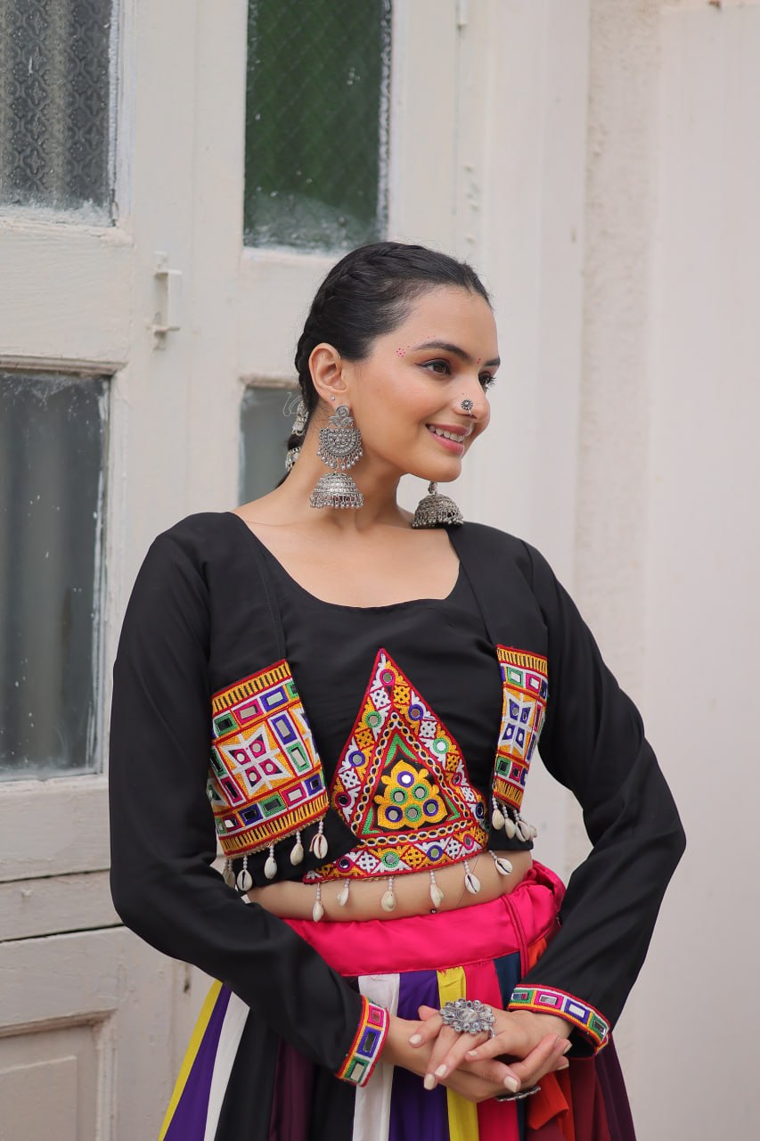Rainbow Royalty Multicolor Navratri Lehenga Set