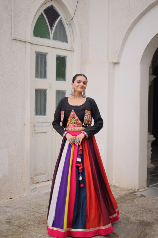 Rainbow Royalty Multicolor Navratri Lehenga Set