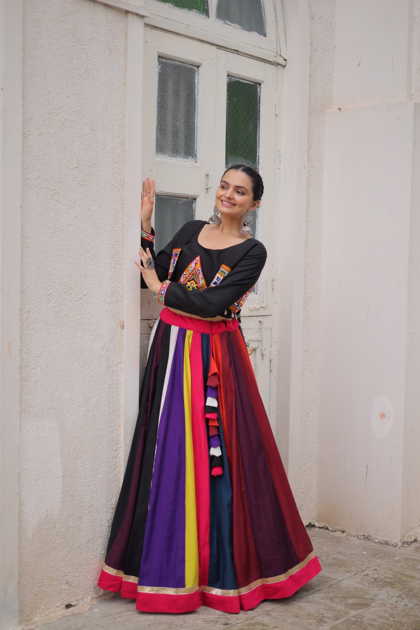 Rainbow Royalty Multicolor Navratri Lehenga Set