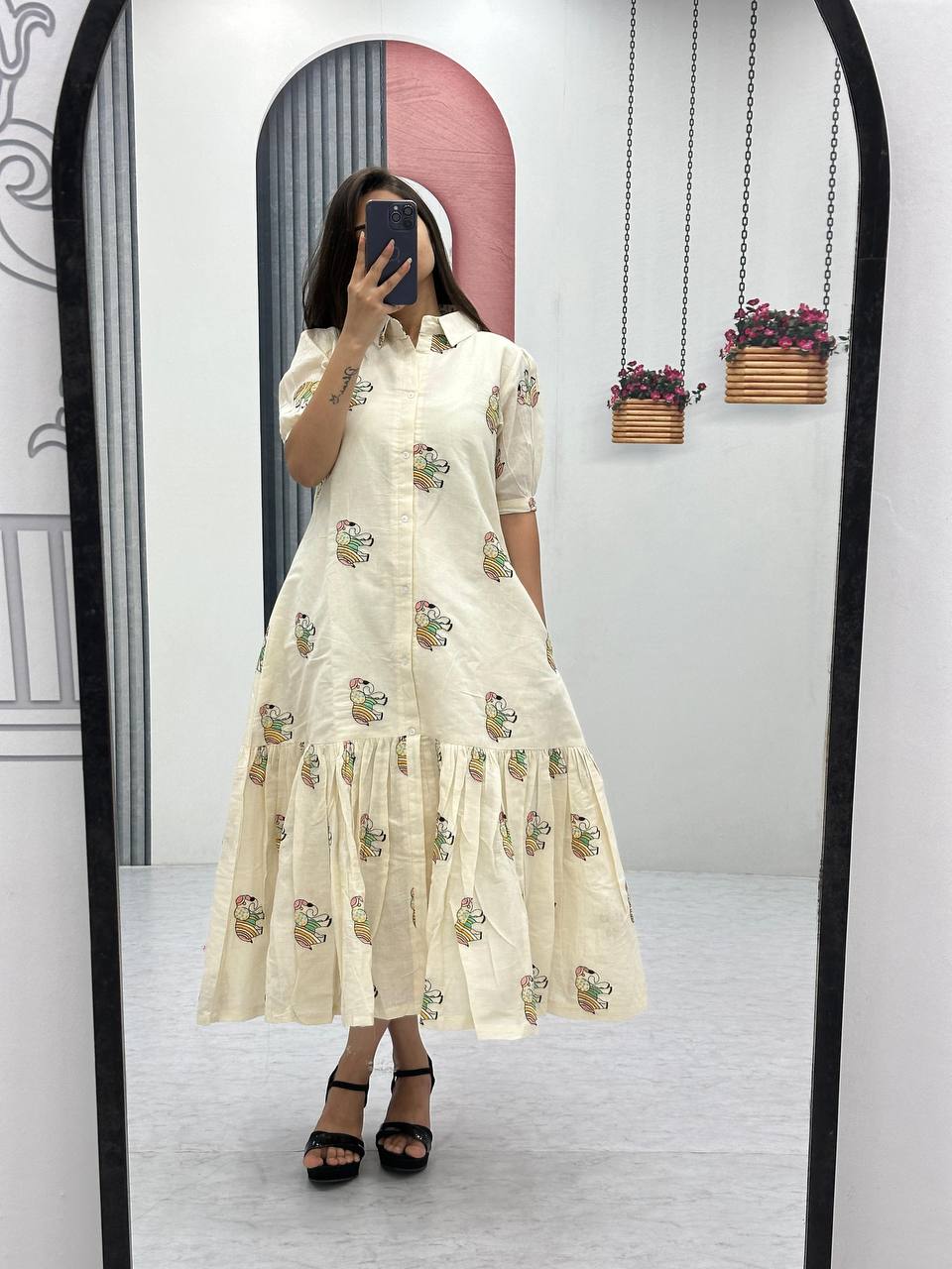 Utsav Indigo Pure Cotton Gown