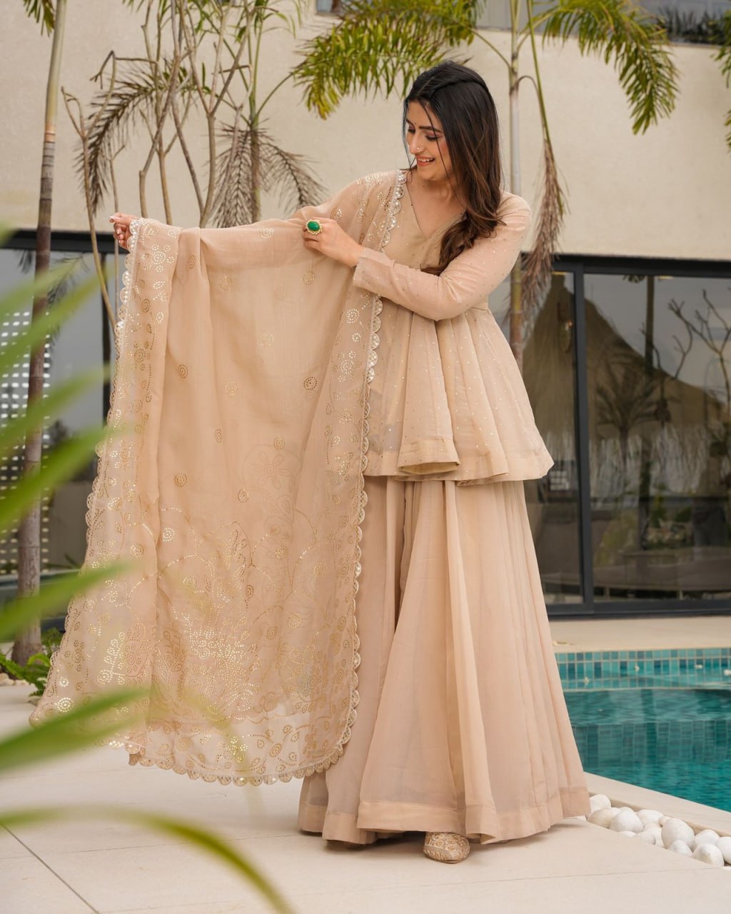 Golden Sand Elegant Kurta Set