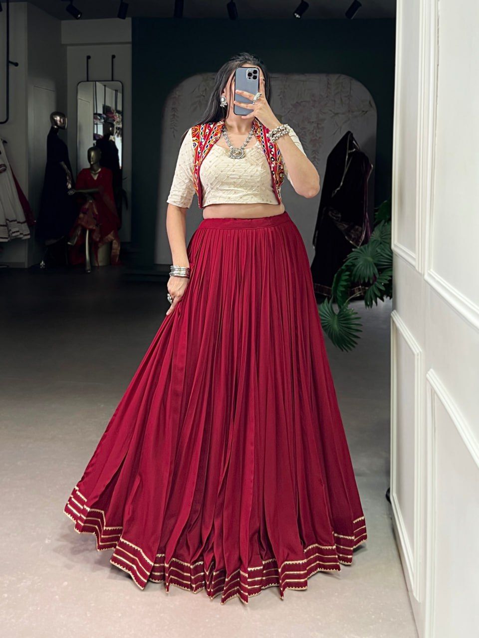 Ruby Grace Elegant Maroon Lehenga Set