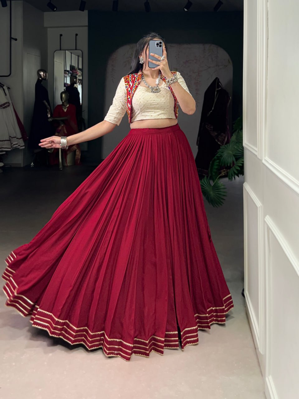 Ruby Grace Elegant Maroon Lehenga Set