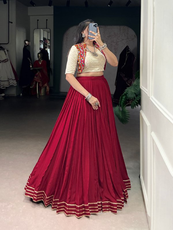 Ruby Grace Elegant Maroon Lehenga Set