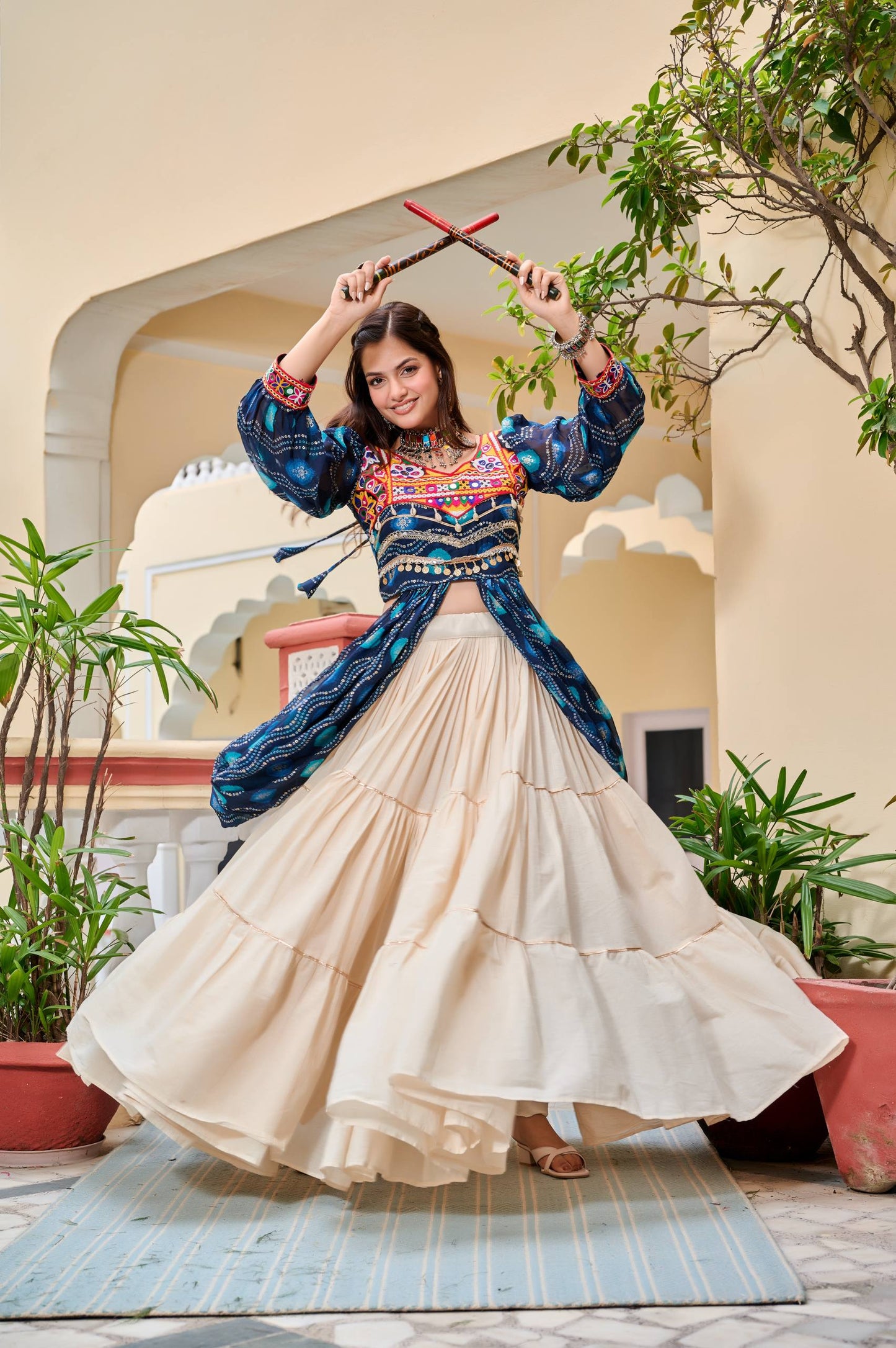 Ziya Garba Nights Festive Fusion Lehenga Choli