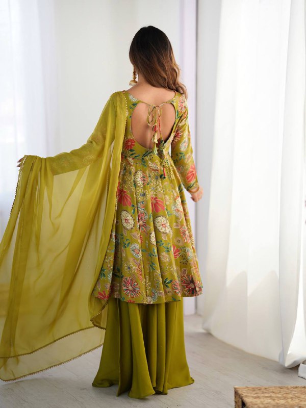 Ameyra Romansilk Chanderi Print Kediya Set