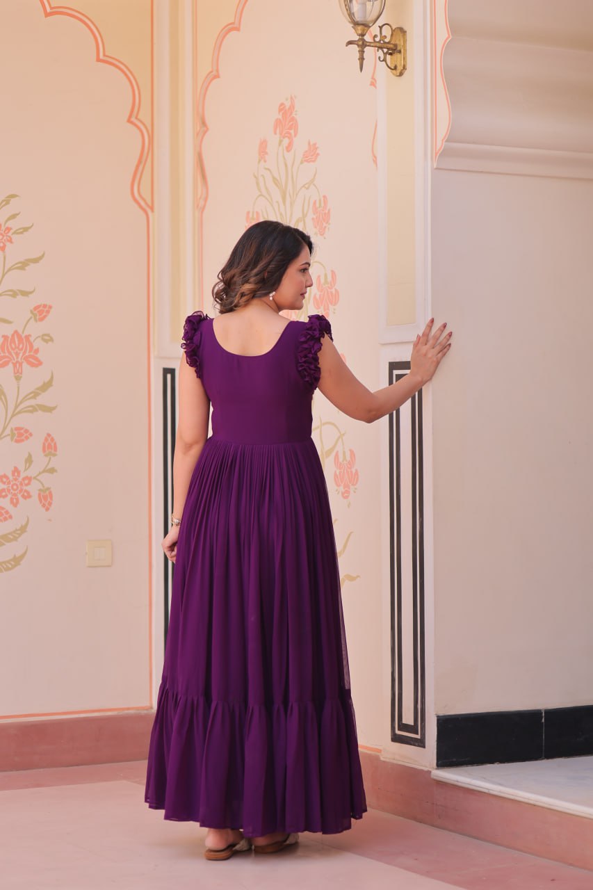 Farisha Designer Butterfly Bloom Festive Flow Gown