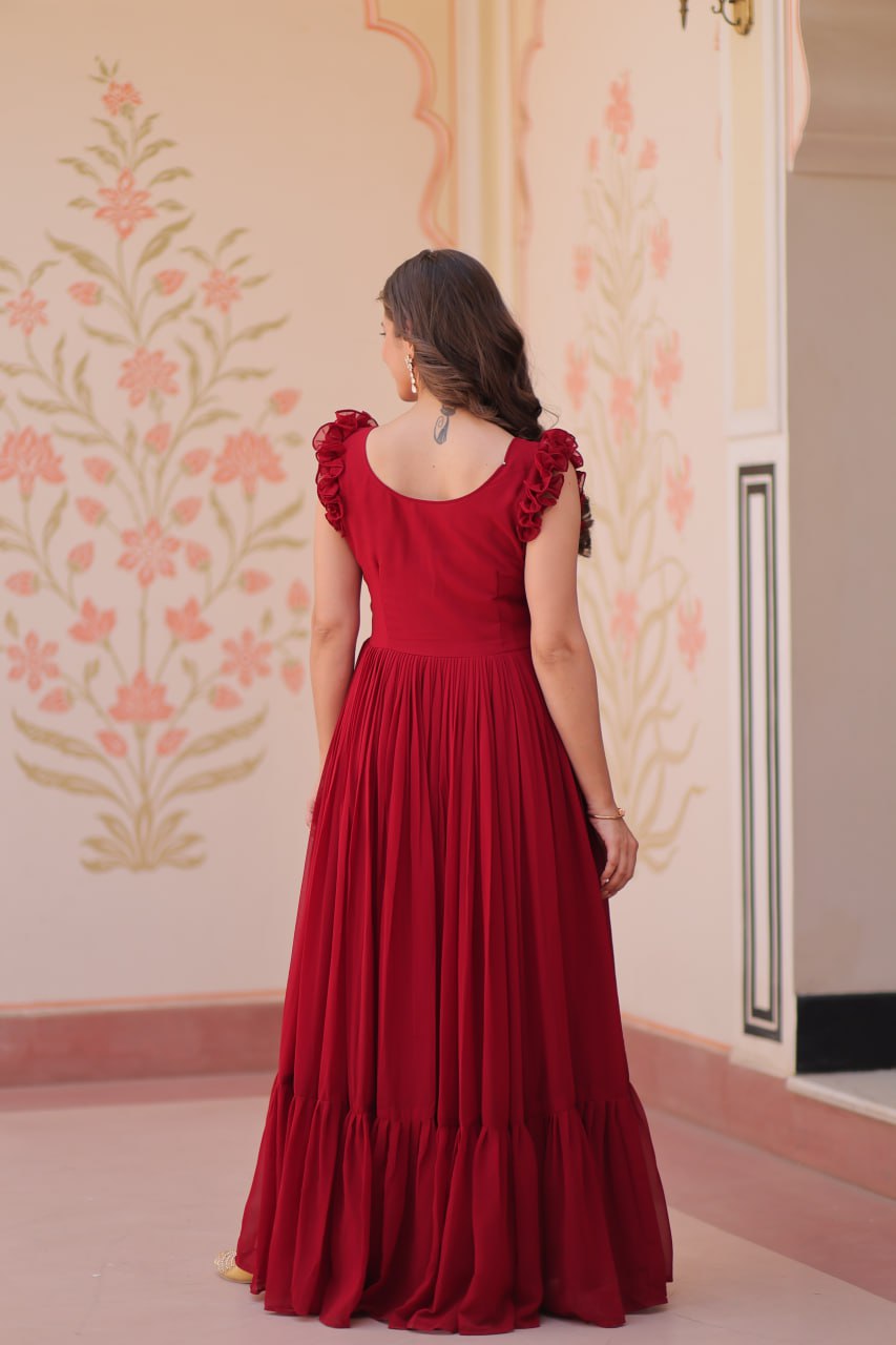 Farisha Designer Butterfly Bloom Festive Flow Gown