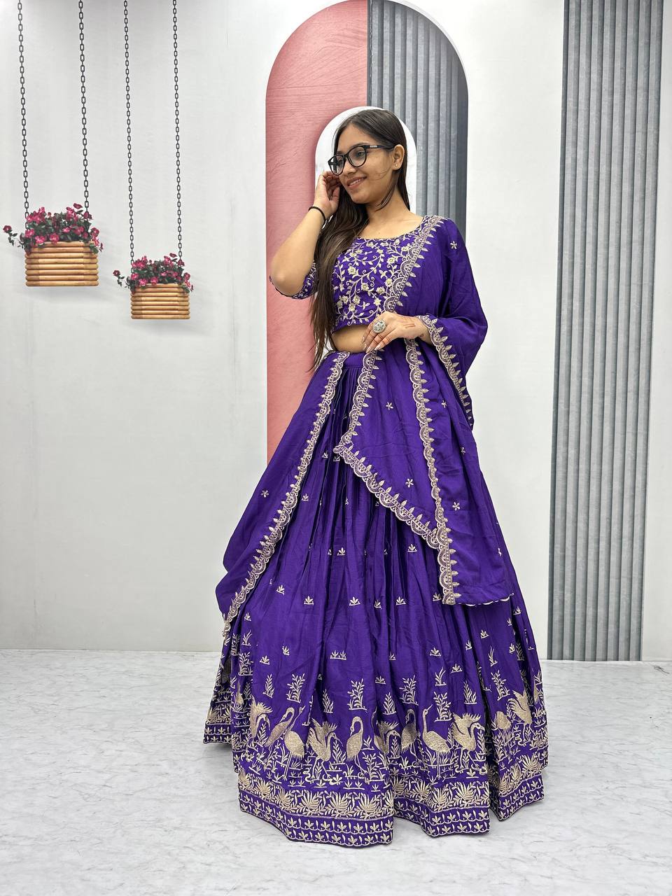 Ayana Designer EmbroideryThread Work Lehenga Choli