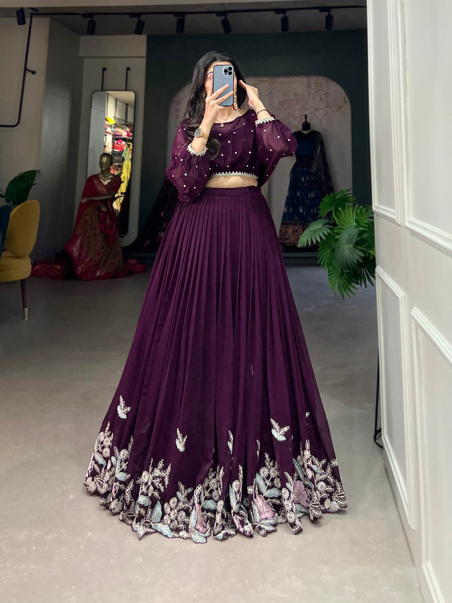 Tishya Butterfly Edition Georgette Co-ord Set
