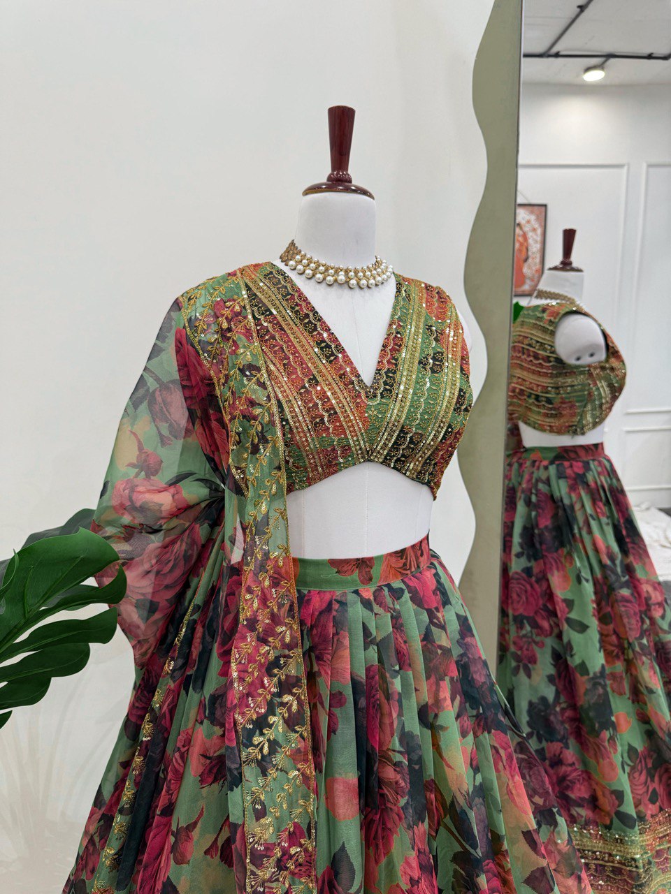 Nooraniyat Tabby Orgnza lehenga choli set