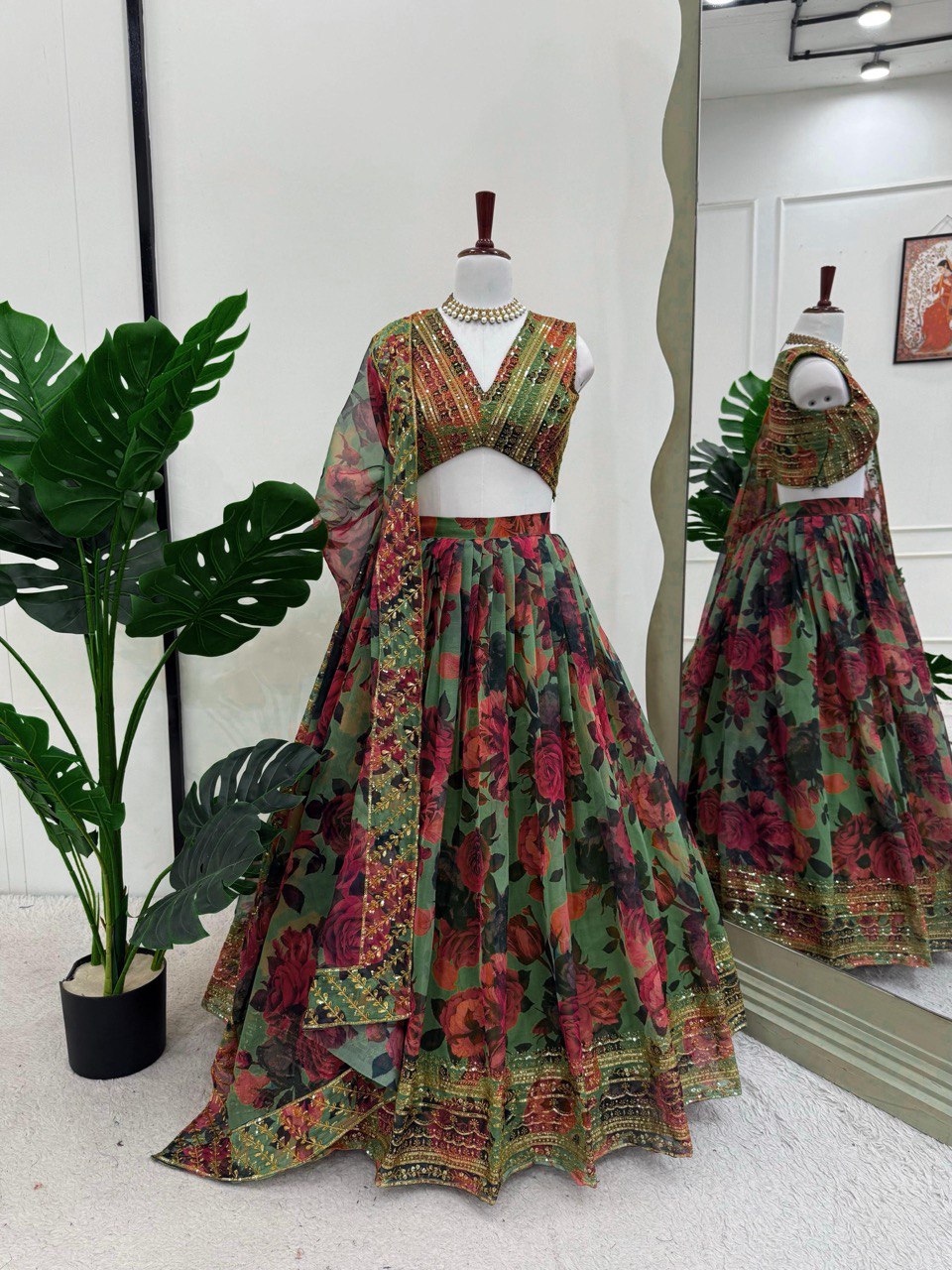 Nooraniyat Tabby Orgnza lehenga choli set