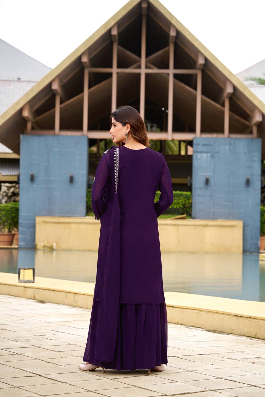 Anishka in Traditional Style Purple Designer Patiala Suit